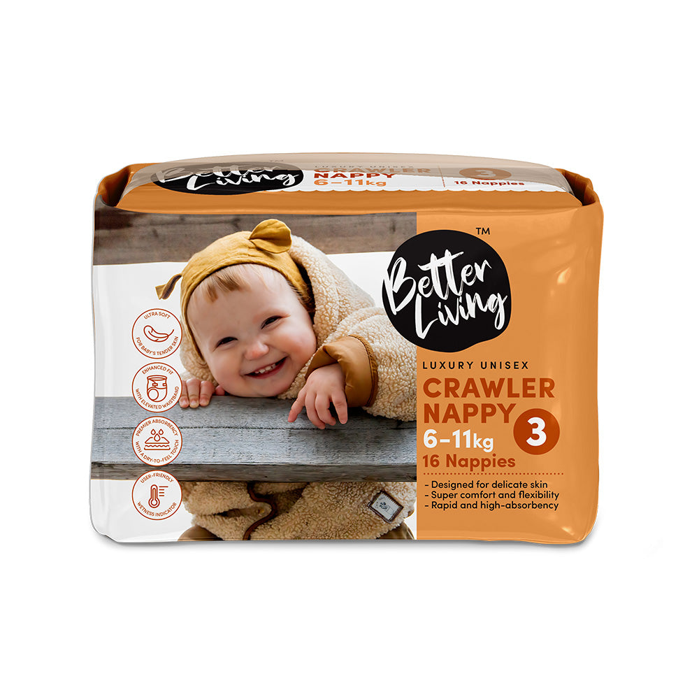 Crawler Nappies (6-11kg) 16s
