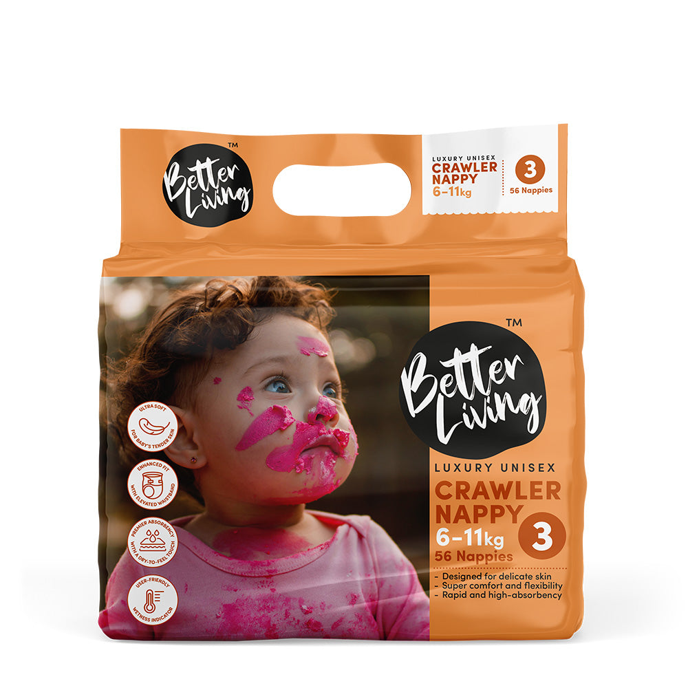 Crawler Nappies (6-11kg) 56s