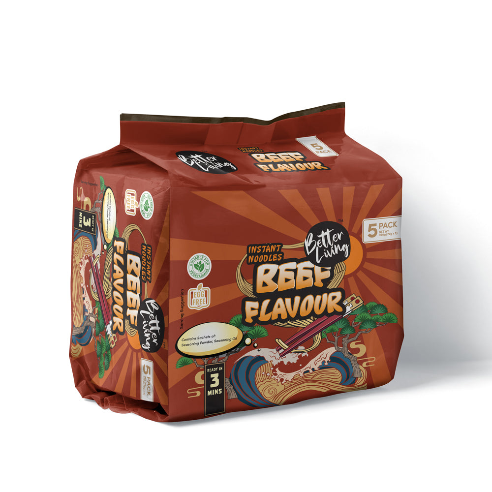Instant Noodles Beef Flavour 5 Pack