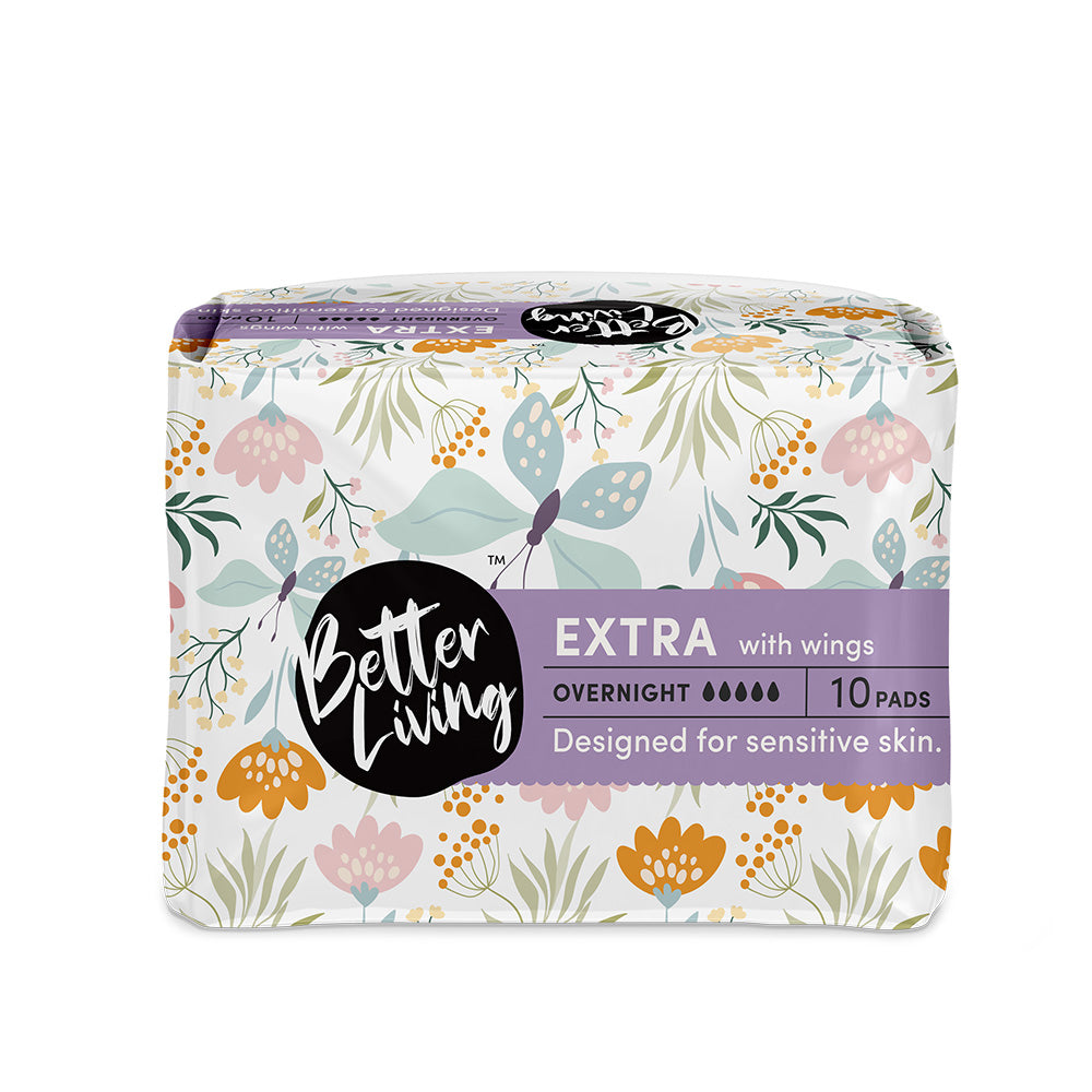 Sanitary Pads Extra Overnight 10s