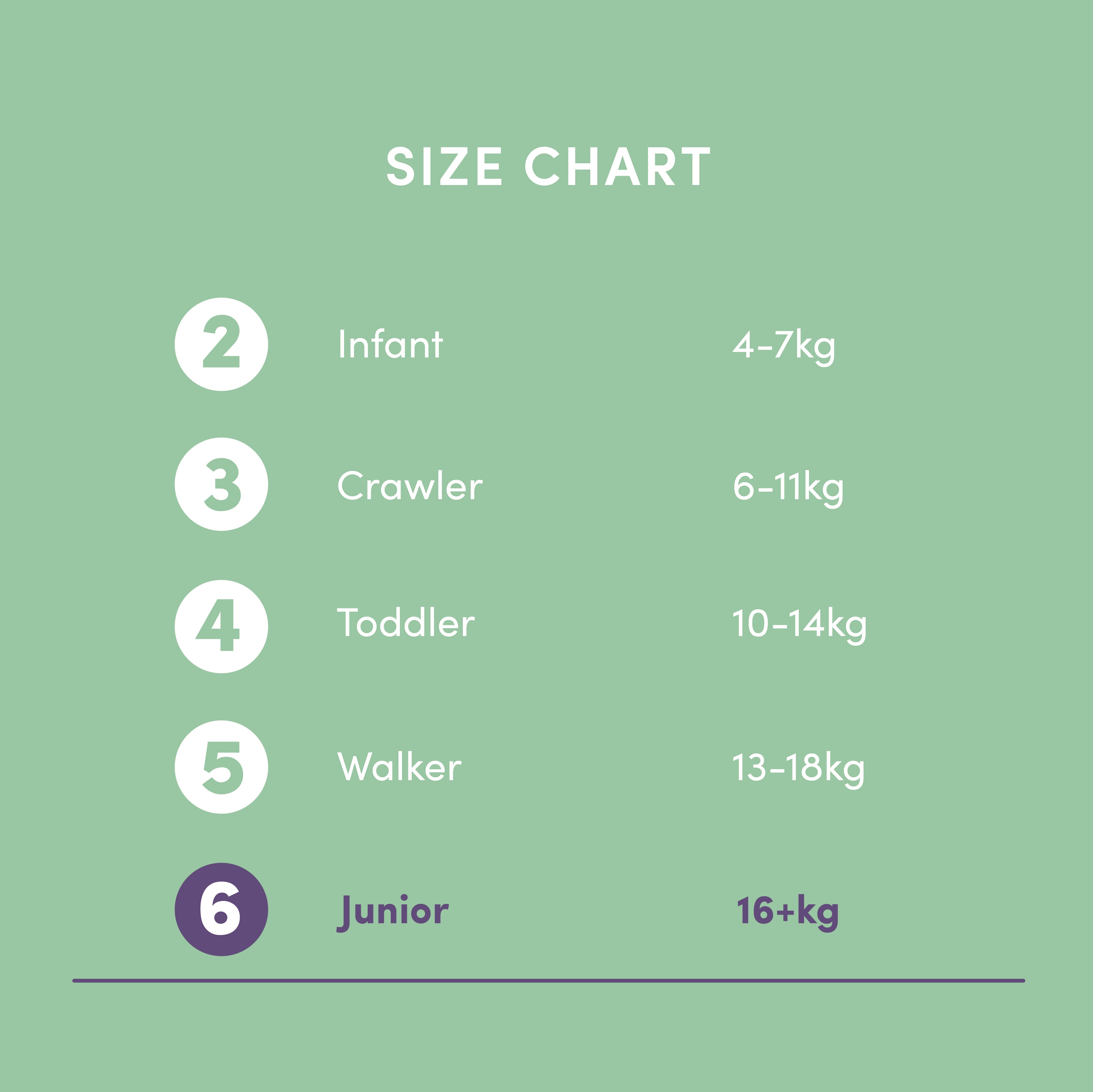 Junior Nappies (16+kg) 12s